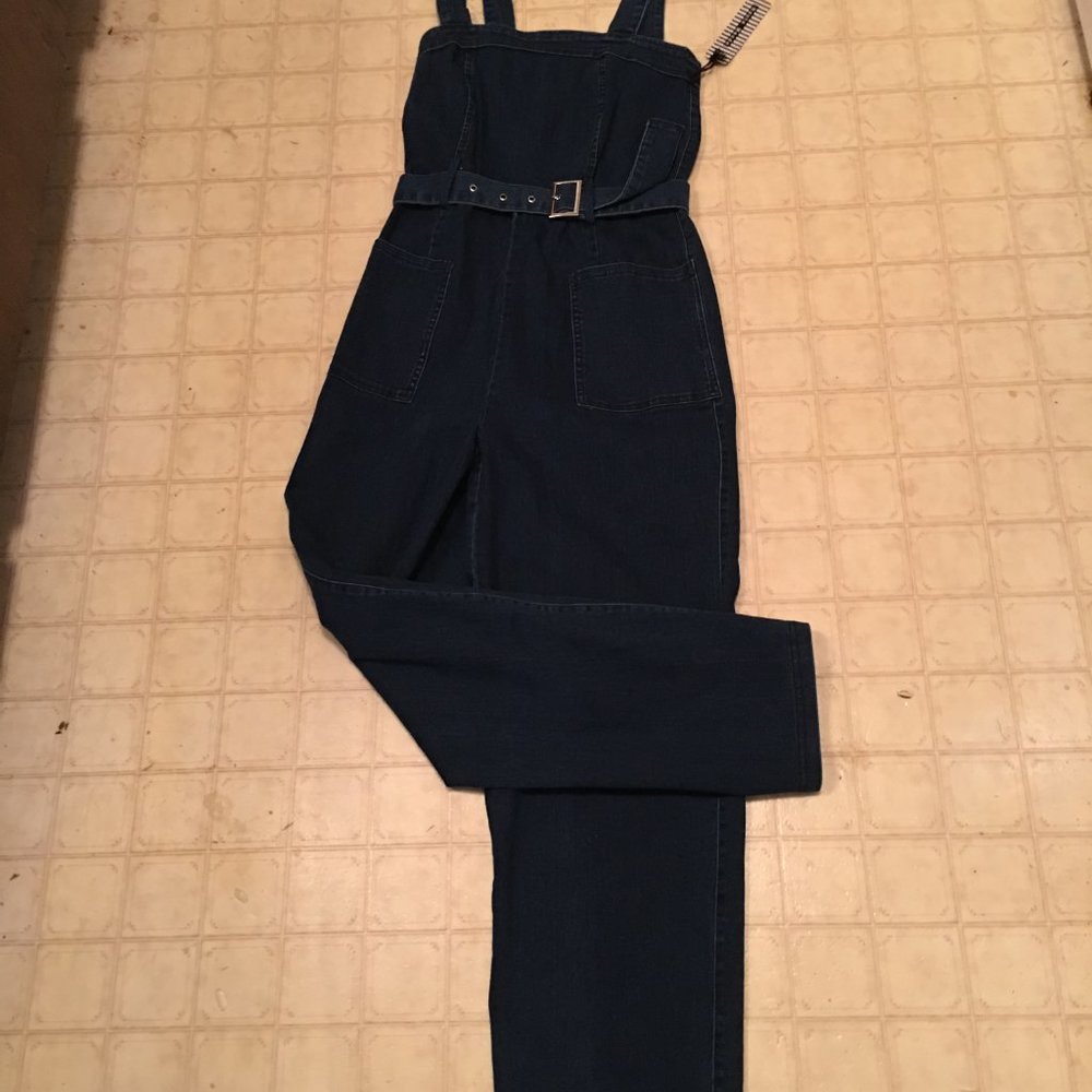 Haute Mode Denim Jumpsuit Overall S NEW